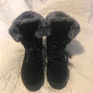 NWT - Black Sperry Topsider Fur-Lined Winter Boots - Size 6.5